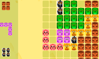 Tetris žaidimas su gyvūnėlių paveiksliukais. 