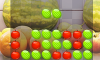 Tetris žaidimas su vaisiais. 