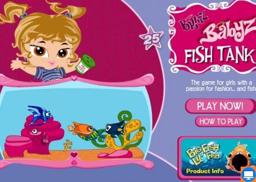 Populiarus Bratz žaidimas merginoms apie Bratz akvariumą.