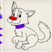 Spalvinimo paveiksliukas detektyvas katinas, spalvinimo žaidimas vaikams