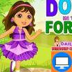 Žaidimas Dora atostogauja. Mažoji keliautoja Dora ruošiasi atostogų iškylai miške. Jums suteikiama galimybė padėti Dorai tinkamai pasipuošti : išrinkite atostogų rūbus, avalynę, papuošalus.