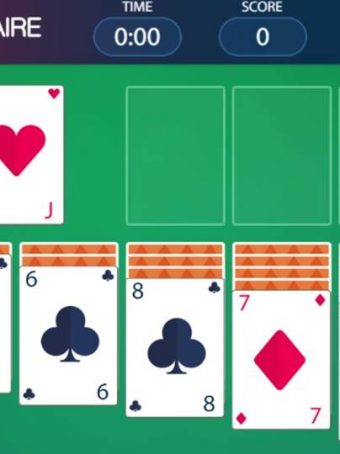 Kortų žaidimas Klondike solitaire.
