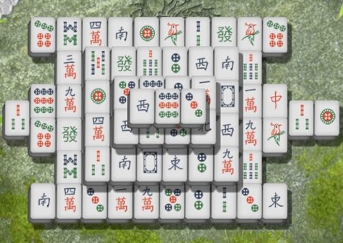 Mahjong žaidimas - kortelės.