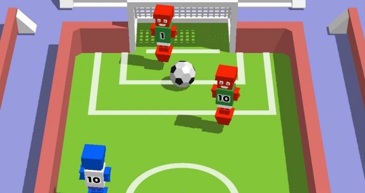 Sporto žaidimas - futbolas su minecraft.