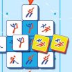 Olimpinių žaidynių užduotis su mahjong paveiksliukais.