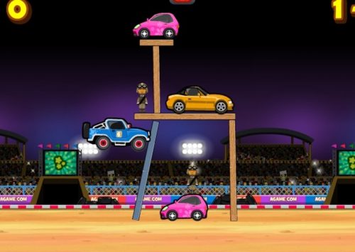 Mašinų lenktynių žaidimai online kur reikia peršokti kliūtis