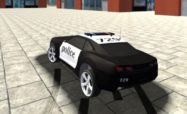 Policijos lenktynės - lenktynių žaidimas policijos automobilis.