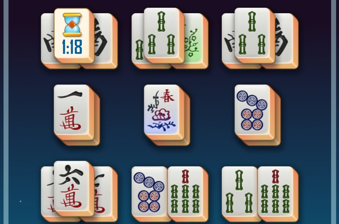 Žaidimas su mahjong paveiksliukais