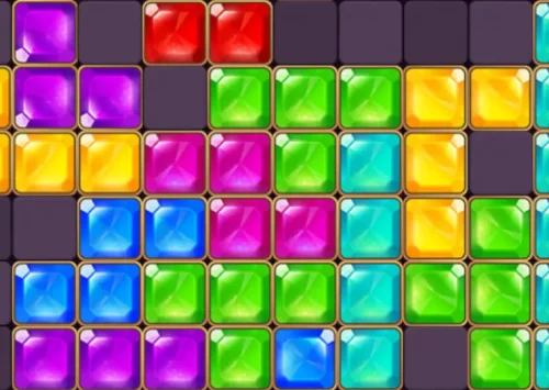 Tetris žaidimas kaladėlių sujungimas.