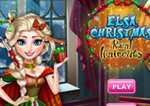 Elsos Šventų Kalėdų šukuosena - žaidimas skirtas mergaitėms.