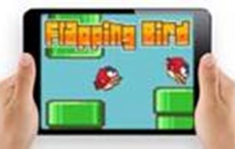 Žaidimas telefone - Flapping bird, skrisk ir nepataikyk į kliūtis